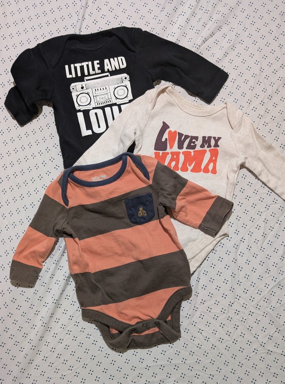 0-3M Lot Of Long-Sleeve Baby One-Piece Bodysuits *T18